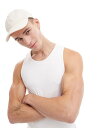 【送料無料】 リバーアイランド メンズ ベスト トップス River Island Ribbed Tank In White WHITE