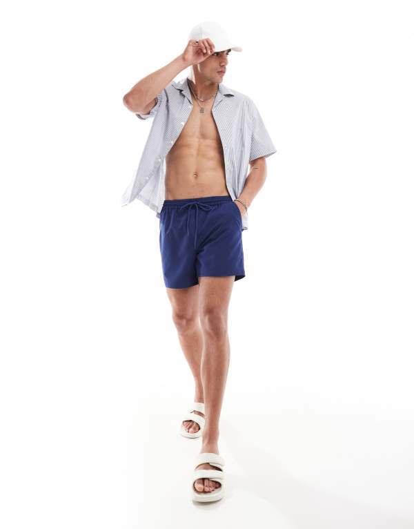 【送料無料】 サウスビーチ メンズ ハーフパンツ・ショーツ 水着 South Beach swim shorts in navy Navy