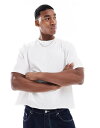 【送料無料】 ベルシュカ メンズ Tシャツ トップス Bershka boxy t-shirt in white WHITE(4)