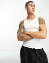 【送料無料】 コルージョン レディース ベスト トップス COLLUSION ribbed tank top in white WHITE