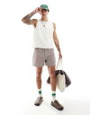 【送料無料】 エイソス メンズ ベスト トップス ASOS DESIGN relaxed tank with pocket in beige texture E...