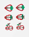 【送料無料】 エイソス レディース ヘアアクセサリー アクセサリー ASOS DESIGN 6-pack fruit hair clips Multi