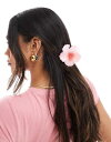 【送料無料】 エイソス レディース ヘアアクセサリー アクセサリー ASOS DESIGN flower hair claw in ombre pink Mul...