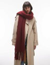 【送料無料】 トップショップ レディース マフラー・ストール・スカーフ アクセサリー Topshop Sydney blanket scarf in oxblood OXBLOOD(4)