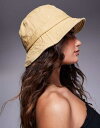 【送料無料】 サウスビーチ レディース 帽子 アクセサリー South Beach cotton bucket hat in washed camel NEUT...