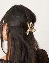 【送料無料】 エイソス レディース ヘアアクセサリー アクセサリー ASOS DESIGN hair claw with bow detail in gold ...