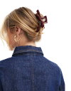【送料無料】 エイソス レディース ヘアアクセサリー アクセサリー ASOS DESIGN hair claw with bow design in burgu...
