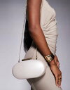 【送料無料】 トゥルーデカデンス レディース クラッチバッグ バッグ True Decadence marble hard round clutch bag in white WHITE