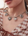 【送料無料】 リクレイム ヴィンテージ レディース ネックレス・チョーカー・ペンダントトップ アクセサリー Reclaimed Vintage heart ch...