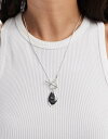【送料無料】 エイソス レディース ネックレス・チョーカー・ペンダントトップ アクセサリー ASOS DESIGN silver plated necklace...