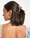 【送料無料】 デザインビーロンドン レディース ヘアアクセサリー アクセサリー DesignB London disc hair claw Gold