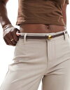 【送料無料】 エイソス レディース ベルト アクセサリー ASOS DESIGN waist and hip belt with abstract dome hardware in chocolate Chocolate