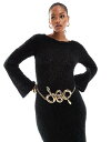 【送料無料】 エイソス レディース ベルト アクセサリー ASOS DESIGN snake twist chain belt in gold gold