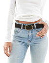 【送料無料】 エイソス レディース ベルト アクセサリー ASOS DESIGN suede belt with fine tubular buckle in ...