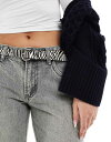 【送料無料】 エイソス レディース ベルト アクセサリー ASOS DESIGN leather waist and hip zebra print belt ...