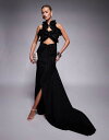 【送料無料】 エイソス レディース ワンピース トップス ASOS DESIGN premium ruffle bust plisse faux-ord max...