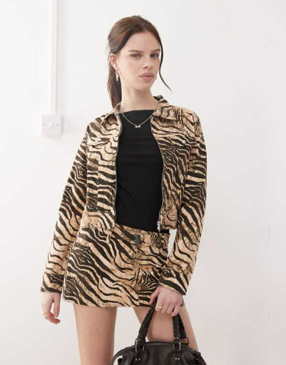 【送料無料】 モーテル レディース ジャケット・ブルゾン アウター Motel Hoshi wild animal jacket in cream and brown - part of a set Cream/Brown 【送料無料】 モーテル レディース ジャケット・ブルゾン アウター Motel Hoshi wild animal jacket in cream and brown - part of a set Cream/Brown