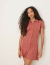 【送料無料】 エイソス レディース ワンピース トップス ASOS DESIGN collared mini column tea dress with but...
