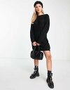 【送料無料】 ジェイディーワイ レディース ワンピース トップス JDY wide neck knit mini sweater dress in black ...