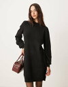 【送料無料】 ジェイディーワイ レディース ワンピース トップス JDY puff sleeve knit mini sweater dress in blac...