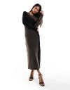 【送料無料】 スタイルチート レディース ワンピース トップス Style Cheat knitted color block midi dress in br...
