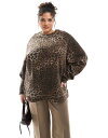 【送料無料】 エイソス レディース パーカー・スウェット アウター ASOS DESIGN Curve Heavyweight oversized sweats...