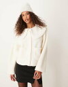 【送料無料】 エイソス レディース パーカー・スウェット アウター ASOS DESIGN oversized borg jacket with collar ...