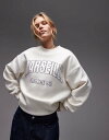 【送料無料】 トップショップ レディース パーカー・スウェット アウター Topshop graphic Marseille oversized sweatsh...
