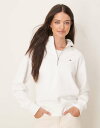 【送料無料】 ガント レディース パーカー・スウェット アウター GANT shield logo half zip sweatshirt in white E...