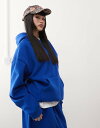 【送料無料】 コルージョン レディース パーカー・スウェット アウター COLLUSION relaxed hoodie in blue BLUE