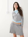 【送料無料】 コルージョン レディース パーカー・スウェット アウター COLLUSION shrunken hoodie in heather gray - ...