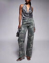 【送料無料】 リバーアイランド レディース デニムパンツ ボトムス River Island relaxed straight jeans in washed ...