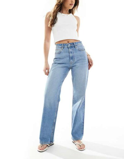 【送料無料】 エイソス レディース デニムパンツ ボトムス ASOS DESIGN comfort stretch straight leg jeans in light mid blue LIGHT MID 【送料無料】 エイソス レディース デニムパンツ ボトムス ASOS DESIGN comfort stretch straight leg jeans in light mid blue LIGHT MID