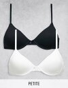 【送料無料】 リンデックス レディース ブラジャー アンダーウェア Lindex Petite 2-pack lightly padded T-shirt br...