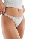 【送料無料】 コットンオン レディース ブリーフパンツ アンダーウェア Cotton On cotton lace G-string briefs in gra...