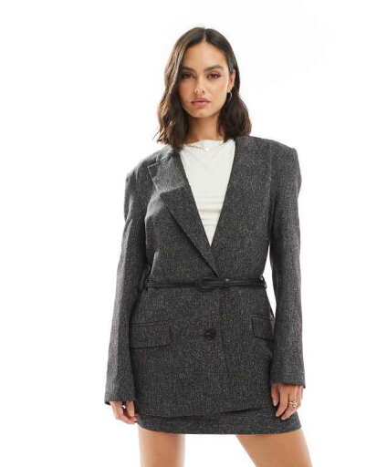 【送料無料】 エイソス レディース ジャケット・ブルゾン アウター ASOS DESIGN oversized strong shoulder belted blazer Multi 【送料無料】 エイソス レディース ジャケット・ブルゾン アウター ASOS DESIGN oversized strong shoulder belted blazer Multi