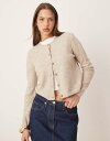 【送料無料】 ジェイディーワイ レディース カーディガン アウター JDY crew neck wool blend cardigan in beige TUR...
