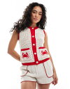 【送料無料】 エイソス レディース カーディガン アウター ASOS DESIGN crochet stitch crab cardigan in ecru M...