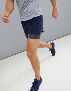 エイソス メンズ ハーフパンツ・ショーツ ボトムス ASOS 4505 2 In 1 short Navy/grey