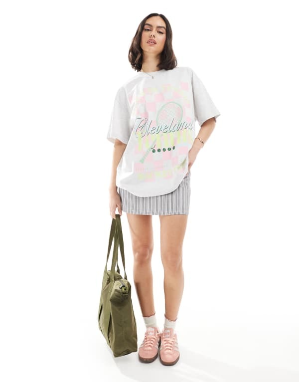 エイソス レディース トップス Tシャツ グラフィック ASOS DESIGN oversized t-shirt with tennis club..