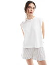 【送料無料】 リーバイス レディース ベスト トップス Levi's slub boxy tank top in white white