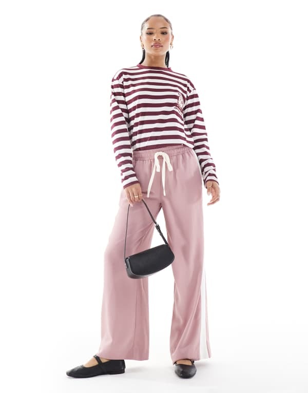 ̵  ǥ 奢ѥ ܥȥॹ ASOS DESIGN Petite pull-on pants with ...