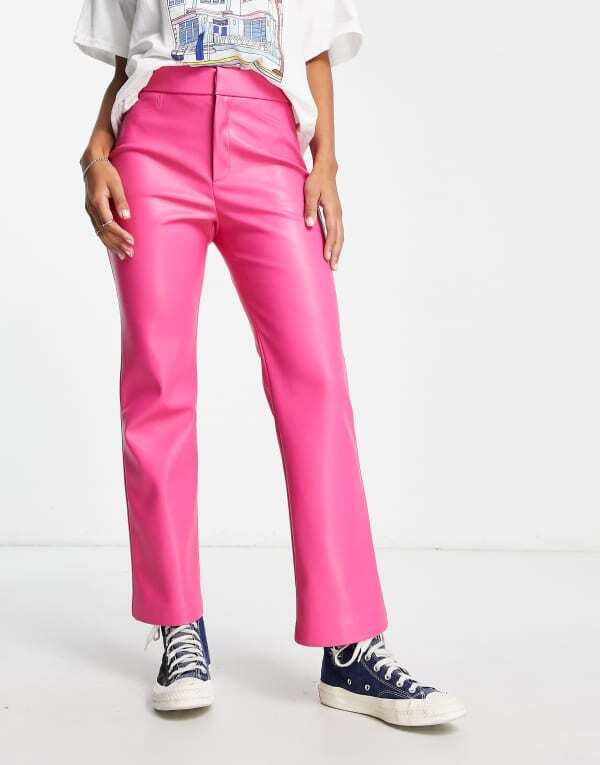 ̵ ȥǥХꥦ ǥ 奢ѥ ܥȥॹ Stradivarius faux leather pants i...