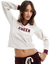 【送料無料】 コットンオン レディース ポロシャツ トップス Cotton On cheer graphic polo shirt in oatmeal mar...