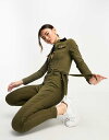 【送料無料】 パリジャン レディース ジャンプスーツ トップス Parisian long sleeve tie waist denim jumpsuit in...