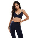 【送料無料】 ヴェロモーダ レディース ブラジャー アンダーウェア Vero Moda seamless deep v bra top in dark navy...