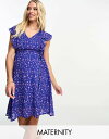 【送料無料】 ママライシアス レディース ワンピース トップス Mamalicious Maternity wrap dress with short slee...