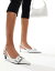 ladies white shoes heelsの画像