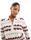 【送料無料】 エイソス レディース ニット・セーター アウター ASOS DESIGN half button fairisle sweater in multi Multi(4)