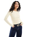 【送料無料】 ストラディバリウス レディース カーディガン アウター Stradivarius fitted ribbed cardigan in yellow...